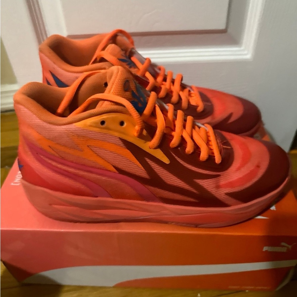 Puma Red and Orange Sneakers